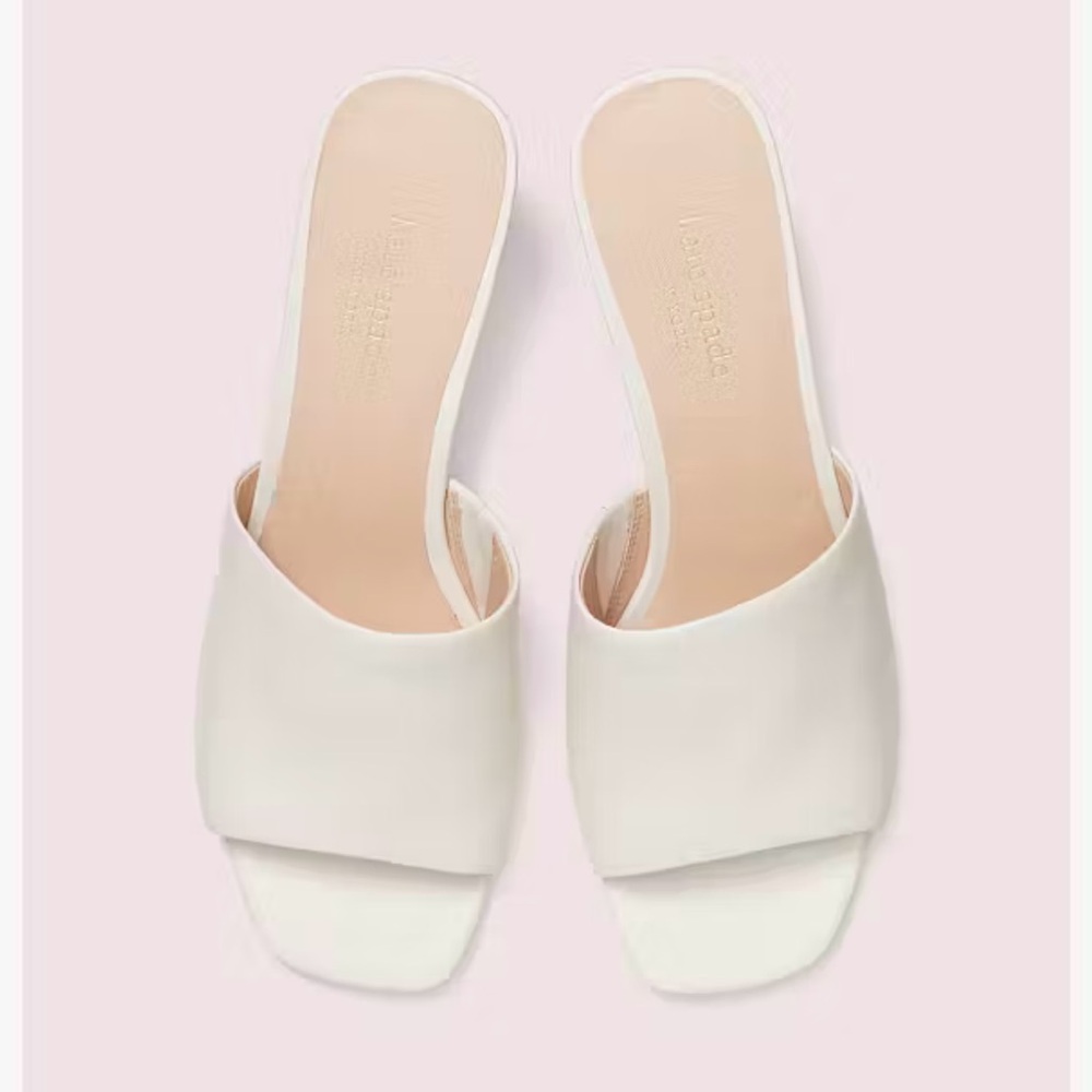 NIB Kate Spade Citrus Slide Sandals Women's Parchment (Off-White & Orange) sz 8 - Picture 3 of 6
